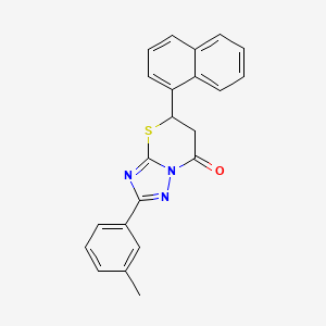 2-(3-Methylphenyl)-5-naphthalen-1-yl-5,6-dihydro-[1,2,4]triazolo[5,1-b][1,3]thiazin-7-one