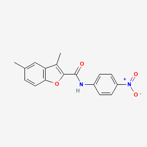 molecular formula C17H14N2O4 B3275134 3,5-dimethyl-N-(4-nitrophenyl)-1-benzofuran-2-carboxamide CAS No. 620586-96-1