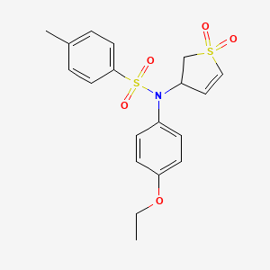 molecular formula C19H21NO5S2 B3275138 N-(1,1-dioxo-2,3-dihydrothiophen-3-yl)-N-(4-ethoxyphenyl)-4-methylbenzenesulfonamide CAS No. 620590-14-9