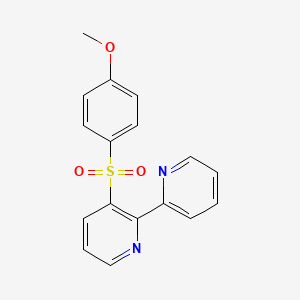 molecular formula C17H14N2O3S B3275223 Bipyridine, [(4-methoxyphenyl)sulfonyl]- CAS No. 62146-86-5