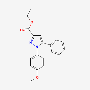 molecular formula C19H18N2O3 B3275234 ethyl 1-(4-methoxyphenyl)-5-phenyl-1H-pyrazole-3-carboxylate CAS No. 62160-90-1