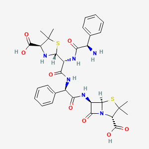 Glycinamide, (2R)-2-phenylglycyl-(2R)-2-[(2R,4S)-4-carboxy-5,5-dimethyl-2-thiazolidinyl]glycyl-N-[(2S,5R,6R)-2-carboxy-3,3-dimethyl-7-oxo-4-thia-1-azabicyclo[3.2.0]hept-6-yl]-2-phenyl-, (2R)-