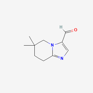 molecular formula C10H14N2O B3275344 6,6-Dimethyl-5,6,7,8-tetrahydroimidazo[1,2-a]pyridine-3-carbaldehyde CAS No. 623565-37-7