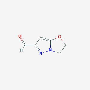 molecular formula C6H6N2O2 B3275353 2,3-Dihydropyrazolo[5,1-b]oxazole-6-carbaldehyde CAS No. 623565-50-4