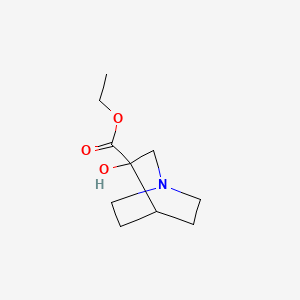 molecular formula C10H17NO3 B3275383 Ethyl 3-hydroxy-1-azabicyclo[2.2.2]octane-3-carboxylate CAS No. 6238-31-9