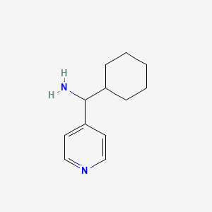 molecular formula C12H18N2 B3275385 Cyclohexyl(pyridin-4-yl)methanamine CAS No. 62398-36-1