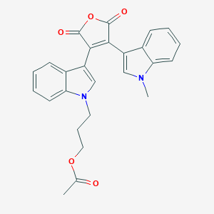 B032754 3-[3-[4-(1-Methylindol-3-yl)-2,5-dioxofuran-3-yl]indol-1-yl]propyl acetate CAS No. 125314-97-8