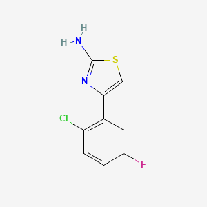 molecular formula C9H6ClFN2S B3275400 4-(2-Chloro-5-fluorophenyl)-1,3-thiazol-2-amine CAS No. 62433-47-0