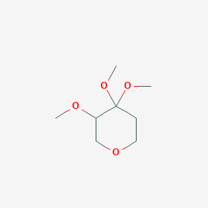 molecular formula C8H16O4 B3275403 2H-Pyran, tetrahydro-3,4,4-trimethoxy- CAS No. 624734-16-3