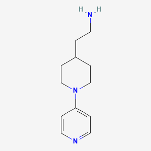molecular formula C12H19N3 B3275466 2-[1-(Pyridin-4-yl)piperidin-4-yl]ethan-1-amine CAS No. 625438-12-2