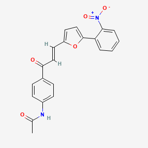 molecular formula C21H16N2O5 B3275597 N-[4-[(E)-3-[5-(2-nitrophenyl)furan-2-yl]prop-2-enoyl]phenyl]acetamide CAS No. 627072-77-9