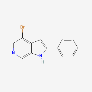molecular formula C13H9BrN2 B3275620 4-Bromo-2-phenyl-1H-pyrrolo[2,3-c]pyridine CAS No. 627510-81-0