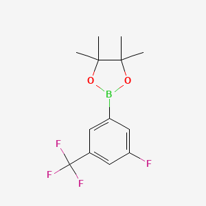 molecular formula C13H15BF4O2 B3275627 3-(Trifluoromethyl)-5-fluorophenylboronic acid pinacol ester CAS No. 627525-87-5