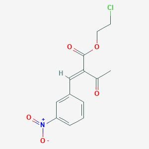 molecular formula C13H12ClNO5 B3275630 2-Chloroethyl (2E)-2-[(3-nitrophenyl)methylidene]-3-oxobutanoate CAS No. 62760-10-5