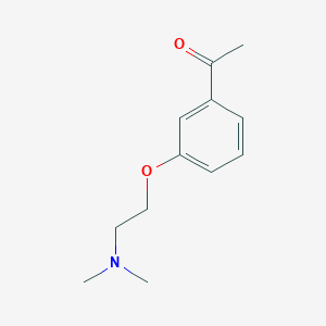 molecular formula C12H17NO2 B3275670 1-{3-[2-(Dimethylamino)ethoxy]phenyl}ethan-1-one CAS No. 628305-90-8