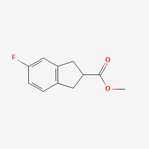molecular formula C11H11FO2 B3275708 5-Fluoro-indan-2-carboxylic acid methyl ester CAS No. 628732-04-7