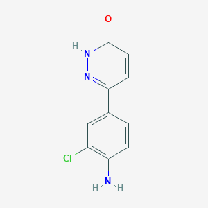 molecular formula C10H8ClN3O B3275730 6-(4-Amino-3-chlorophenyl)pyridazin-3(2H)-one CAS No. 62902-50-5