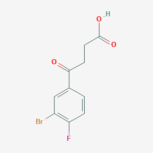 molecular formula C10H8BrFO3 B3275735 4-(3-Bromo-4-fluorophenyl)-4-oxobutanoic acid CAS No. 62903-18-8
