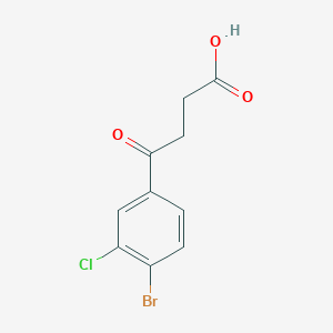 molecular formula C10H8BrClO3 B3275741 Benzenebutanoic acid, 4-bromo-3-chloro-gamma-oxo- CAS No. 62903-20-2