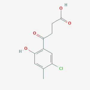 molecular formula C11H11ClO4 B3275746 4-(5-氯-2-羟基-4-甲基苯基)-4-氧代丁酸 CAS No. 62903-21-3