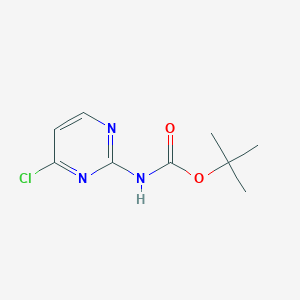 molecular formula C9H12ClN3O2 B3275780 叔丁基(4-氯嘧啶-2-基)氨基甲酸酯 CAS No. 629645-55-2