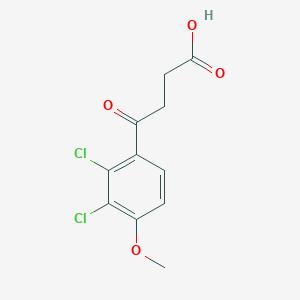 molecular formula C11H10Cl2O4 B3275795 4-(2,3-Dichloro-4-methoxyphenyl)-4-oxobutanoic acid CAS No. 63001-48-9