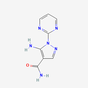 molecular formula C8H8N6O B3275812 5-amino-1-(pyrimidin-2-yl)-1H-pyrazole-4-carboxamide CAS No. 630107-85-6