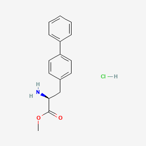 molecular formula C16H18ClNO2 B3275815 (S)-Methyl 3-([1,1'-biphenyl]-4-yl)-2-aminopropanoate hydrochloride CAS No. 63024-30-6