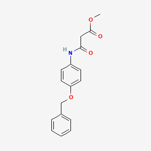molecular formula C17H17NO4 B3275830 N-(4-benzyloxy-phenyl)-malonamic acid methyl ester CAS No. 630413-11-5