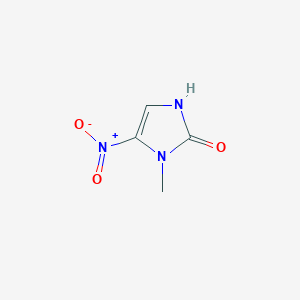 molecular formula C4H5N3O3 B3275851 1-Methyl-5-nitro-1H-imidazol-2(3H)-one CAS No. 63062-13-5