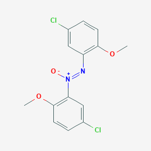 molecular formula C14H12Cl2N2O3 B3275866 Diazene, bis(5-chloro-2-methoxyphenyl)-, 1-oxide CAS No. 63083-96-5