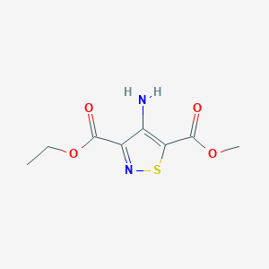 molecular formula C8H10N2O4S B3275944 3-O-ethyl 5-O-methyl 4-amino-1,2-thiazole-3,5-dicarboxylate CAS No. 632291-73-7