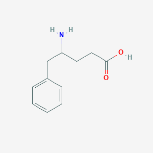 molecular formula C11H15NO2 B3276003 4-Amino-5-phenylpentanoic acid CAS No. 63328-06-3