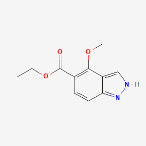 molecular formula C11H12N2O3 B3276029 ethyl 4-methoxy-1H-indazole-5-carboxylate CAS No. 633327-84-1