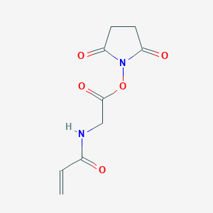 molecular formula C9H10N2O5 B3276066 2-Propenamide, N-[2-[(2,5-dioxo-1-pyrrolidinyl)oxy]-2-oxoethyl]- CAS No. 63406-05-3