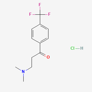 molecular formula C12H15ClF3NO B3276098 3-(二甲氨基)-1-[4-(三氟甲基)苯基]丙-1-酮盐酸盐 CAS No. 634924-02-0