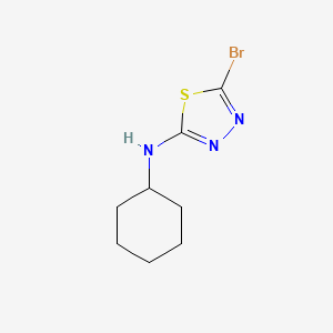 molecular formula C8H12BrN3S B3276133 5-Bromo-N-cyclohexyl-1,3,4-thiadiazol-2-amine CAS No. 63555-69-1