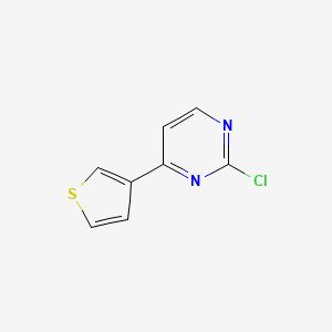 molecular formula C8H5ClN2S B3276139 2-Chloro-4-(thiophen-3-yl)pyrimidine CAS No. 63558-68-9