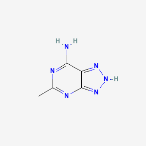 molecular formula C5H6N6 B3276156 5-methyl-1H-[1,2,3]triazolo[4,5-d]pyrimidin-7-amine CAS No. 63586-32-3