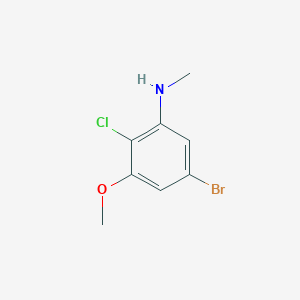 molecular formula C8H9BrClNO B3276161 5-Bromo-2-chloro-3-methoxy-N-methylaniline CAS No. 63603-14-5