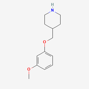molecular formula C13H19NO2 B3276171 4-((3-Methoxyphenoxy)methyl)piperidine CAS No. 63608-37-7