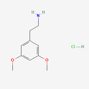 molecular formula C10H16ClNO2 B3276201 2-(3,5-Dimethoxyphenyl)ethan-1-amine hydrochloride CAS No. 637-26-3