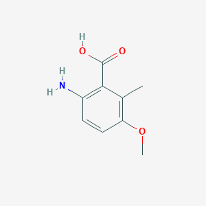 molecular formula C9H11NO3 B3276258 6-Amino-3-methoxy-2-methylbenzoic acid CAS No. 637347-85-4