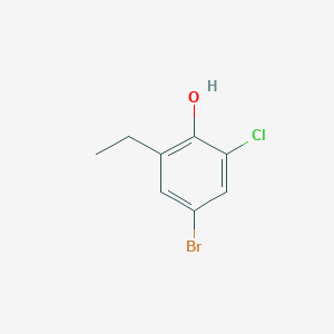 molecular formula C8H8BrClO B3276269 4-Bromo-2-chloro-6-ethylphenol CAS No. 63770-16-1