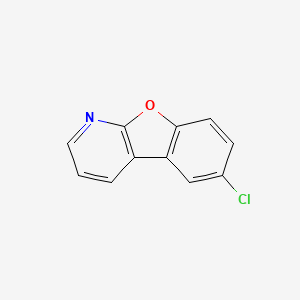 molecular formula C11H6ClNO B3276284 6-Chlorobenzofuro[2,3-b]pyridine CAS No. 63790-78-3
