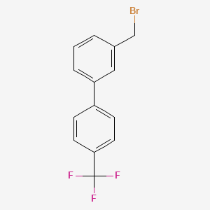 molecular formula C14H10BrF3 B3276295 3-(Bromomethyl)-4'-(trifluoromethyl)-1,1'-biphenyl CAS No. 638214-11-6
