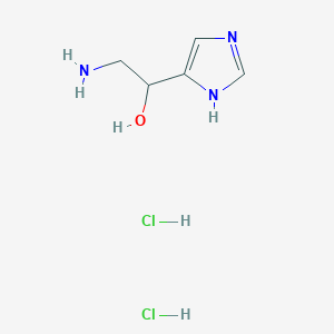 molecular formula C5H11Cl2N3O B3276355 2-amino-1-(1H-imidazol-4-yl)ethan-1-ol dihydrochloride CAS No. 64068-29-7