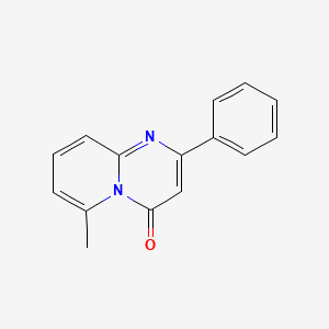 molecular formula C15H12N2O B3276407 4H-pyrido[1,2-a]pyrimidin-4-one, 6-methyl-2-phenyl- CAS No. 64194-18-9