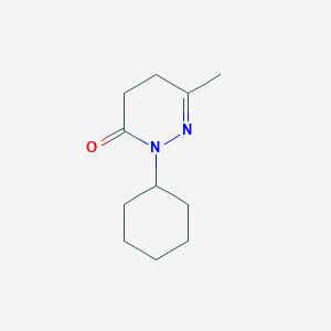 molecular formula C11H18N2O B3276421 2-Cyclohexyl-6-methyl-4,5-dihydropyridazin-3(2H)-one CAS No. 64233-10-9