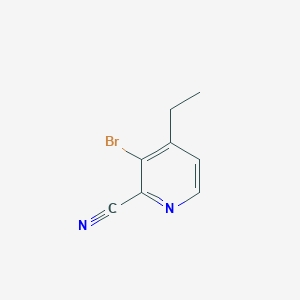 molecular formula C8H7BrN2 B3276490 2-Pyridinecarbonitrile, 3-bromo-4-ethyl- CAS No. 64303-90-8